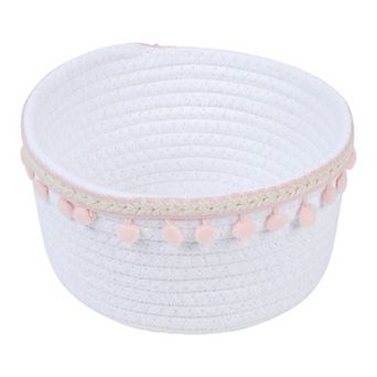 1 Pack Woven Storage Basket, Shelf Closet Storage Bin for Key Tray Bowl for Entryway Desk 8.1*3.7in