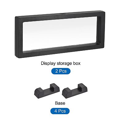 Floating Thin Film Display Box with Base 18cm x 7cm x 2cm Pack of 2