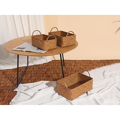 1 Pack Wicker Basket, Basket for Organizing, Storage Basket with Handles, Storage Cube for Shelves