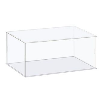 Display Case Box Acrylic Box Transparent Dustproof Protection Showcase 41x21x16cm for Collectibles
