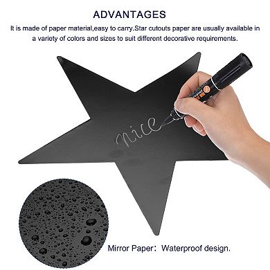 Star Cutouts Paper Five Star Confetti Cutouts for Birthday Party Classroom Wedding 11" 72Pcs