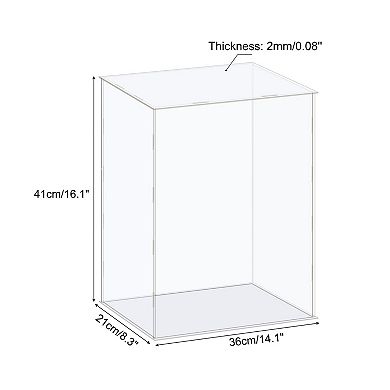 Display Case Box Acrylic Box Transparent Dustproof Protection Showcase 36x21x41cm for Collectibles