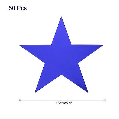 Star Cutouts Paper Five Star Confetti Cutouts for Birthday Party Classroom Wedding 5.9" 50Pcs