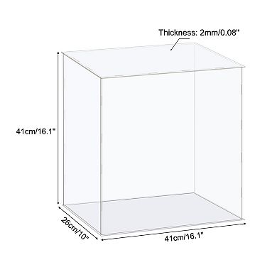 Display Case Box Acrylic Box Dustproof Protection Showcase 41x26x41cm