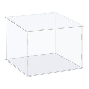 Display Case Box Acrylic Box Transparent Dustproof Protection Showcase 26x26x21cm for Collectibles