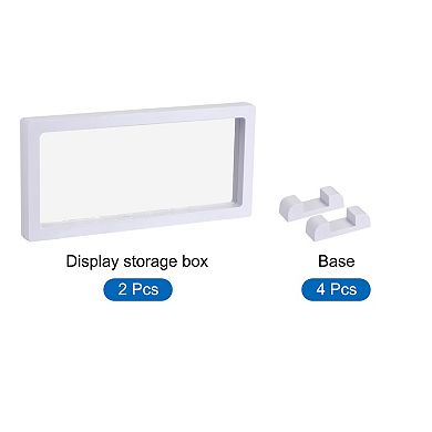 Floating Thin Film Display Box with Base 23cm x 11cm x 2cm Pack of 2