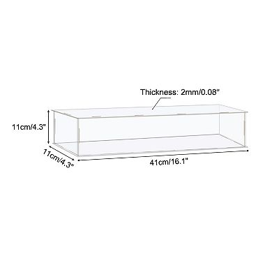 Display Case Box Acrylic Box Dustproof Protection Showcase 41x11x11cm