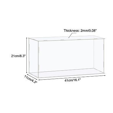 Display Case Box Acrylic Box Dustproof Protection Showcase 41x11x21cm