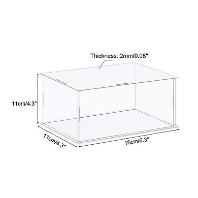 Display Case Box Acrylic Box Transparent Dustproof Protection Showcase 16x11x11cm for Collectibles
