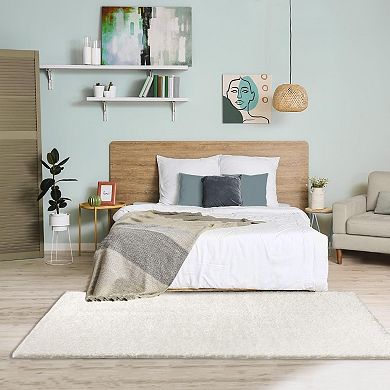 Luxe Weavers Plush Collection Modern Shag Solid Area Rug