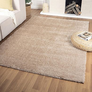 Luxe Weavers Plush Collection Modern Shag Solid Area Rug