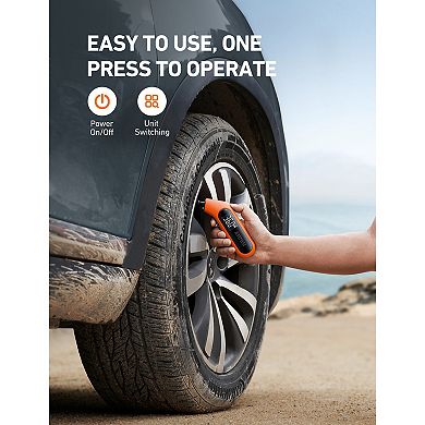 AstroAI Tire Pressure Gauge Digital 3-300PSI Large Screen Compatible with Schrader Valves, 4 Units