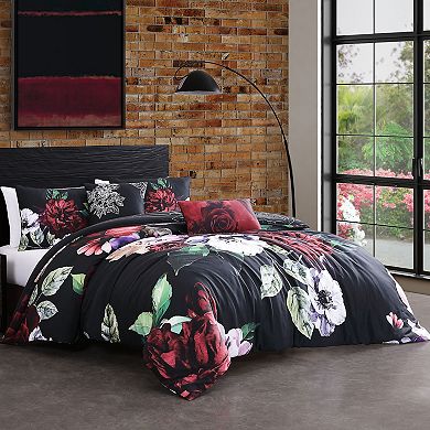 Bebejan Moody Painting 100% Cotton Sateen 5 Piece Reversible Comforter Set