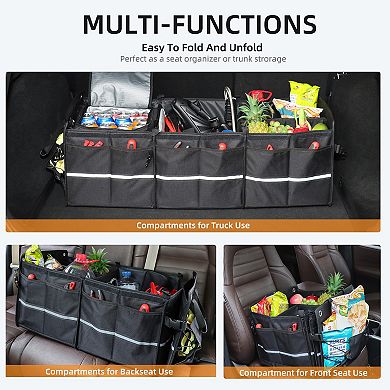 AstroAI Car Trunk Organizer Storage Large for SUV, Truck, Pickup with Cooler Bag