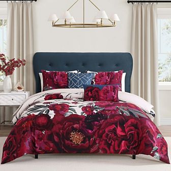 Bebejan Zinnia 100% Cotton Sateen 5 pc Reversible Comforter Set