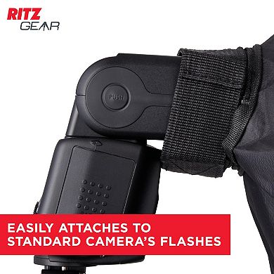 Ritz Gear Conic Dish Collapsible Camera Flash Diffuser for Flash Speedlights with Adjustable Strap