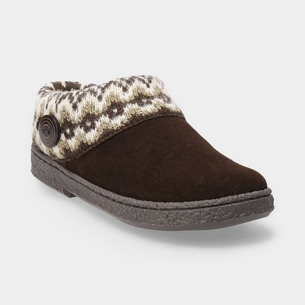 Clarks® Suede Clog Women's Faux Fur Lined Slippers