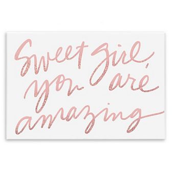 Stupell Home Decor Sweet Girl You Are Amazing Plaque Wall Art