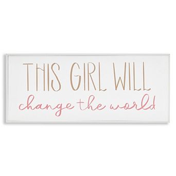 Stupell Home Decor This Girl Will Change the World Framed Wall Art