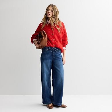 Women's Sonoma Goods For Life® Relaxed Mid Rise Wide Leg Jeans