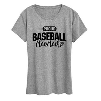Women's Proud Baseball Mama Graphic Tee