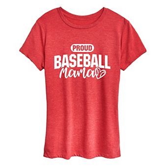 Women's Proud Baseball Mama Graphic Tee