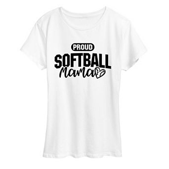 Women's Proud Softball Mama Graphic Tee