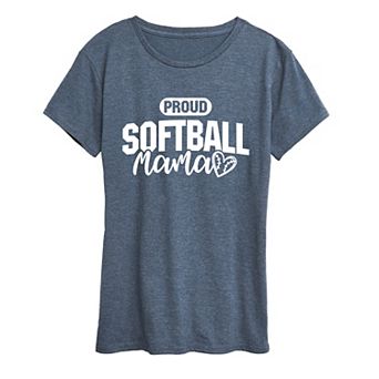 Women's Proud Softball Mama Graphic Tee