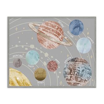 Stupell Home Decor Outer Space Planets Framed Giclee Wall Art