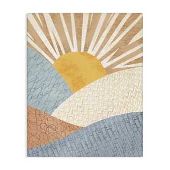 Stupell Home Decor Sunrise Rolling Hills Abstract Canvas Wall Art
