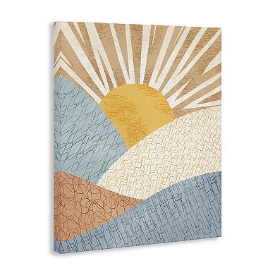 Stupell Home Decor Sunrise Rolling Hills Abstract Canvas Wall Art