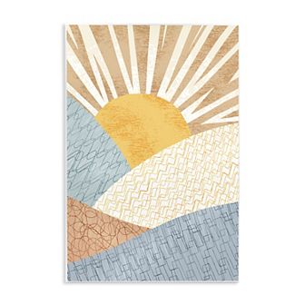 Stupell Home Decor Sunrise Rolling Hills Abstract Plaque Wall Art