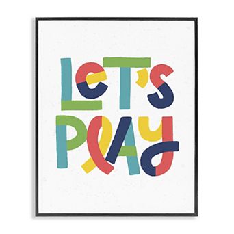 Stupell Home Decor Let's Play Framed Giclee Wall Art