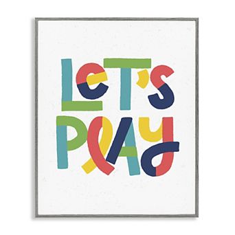 Stupell Home Decor Let's Play Framed Giclee Wall Art