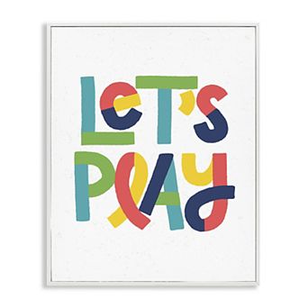 Stupell Home Decor Let's Play Framed Giclee Wall Art