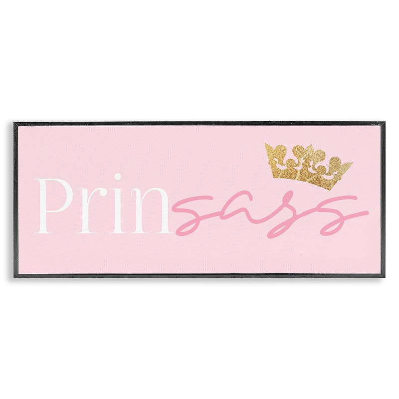UPC 196216306378 product image for Stupell Home Decor Princess Sassy Girl Crown Framed Giclee Wall Art, Black Frame | upcitemdb.com