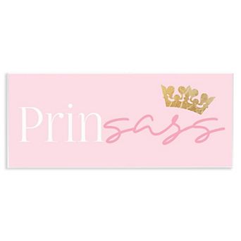 Stupell Home Decor Princess Sassy Girl Crown Plaque Wall Art