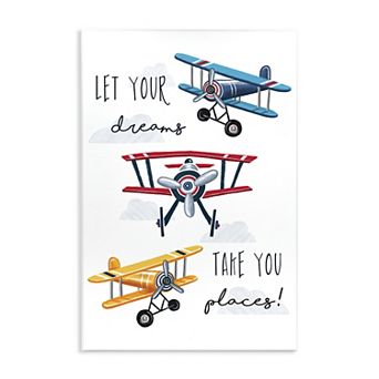 Stupell Home Decor Airplane Dreams Plaque Wall Art