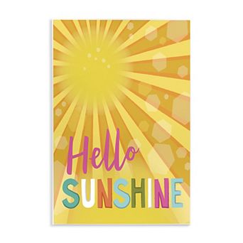 Stupell Home Decor Hello Sunshine Typography Plaque Wall Art