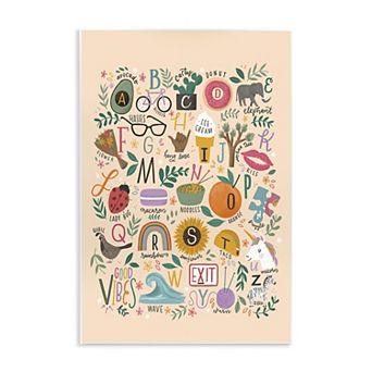 Stupell Home Decor Whimsical ABC Illustrations Plaque Wall Art