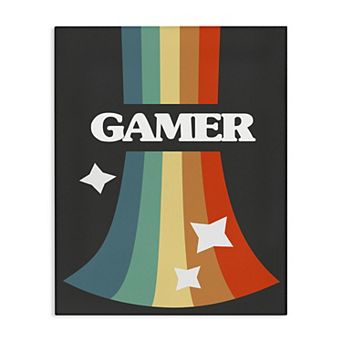 Stupell Home Decor Gamer Vintage Retro Canvas Wall Art