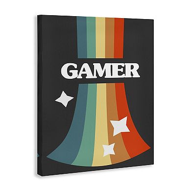 Stupell Home Decor Gamer Vintage Retro Canvas Wall Art