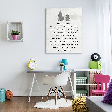 Stupell Home Decor Dear Son How Special You Are Rustic Forest Canvas Wall Art