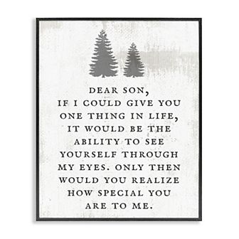 Stupell Home Decor Dear Son How Special You Are Rustic Forest Framed Giclee Wall Art