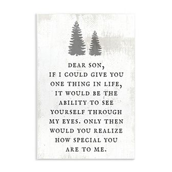 Stupell Home Decor Dear Son How Special You Are Rustic Forest Plaque Wall Art