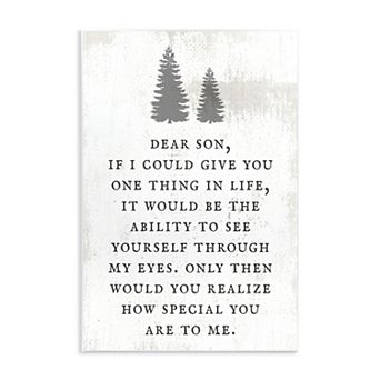 Stupell Home Decor Dear Son How Special You Are Rustic Forest Plaque Wall Art