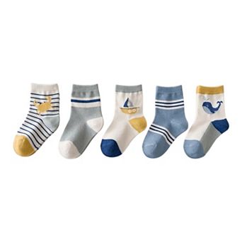 Boys Nautical 5-Pack Themed Socks
