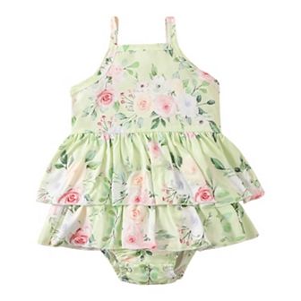 Baby Girls Floral Ruffle Romper