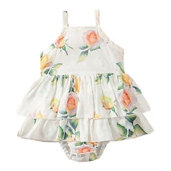 Baby Girls Floral Ruffle Romper