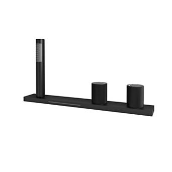 Waterfall Deck-Mount Bathtub Filler Faucet with Diverter and Handheld Shower